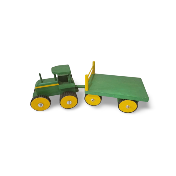 This tractor  and trailer is of high quality and since wood is everlasting, the children will play with it for a long time and will be able to keep it for the next generation with lots of memories.